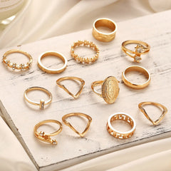 Medallion Ring Set